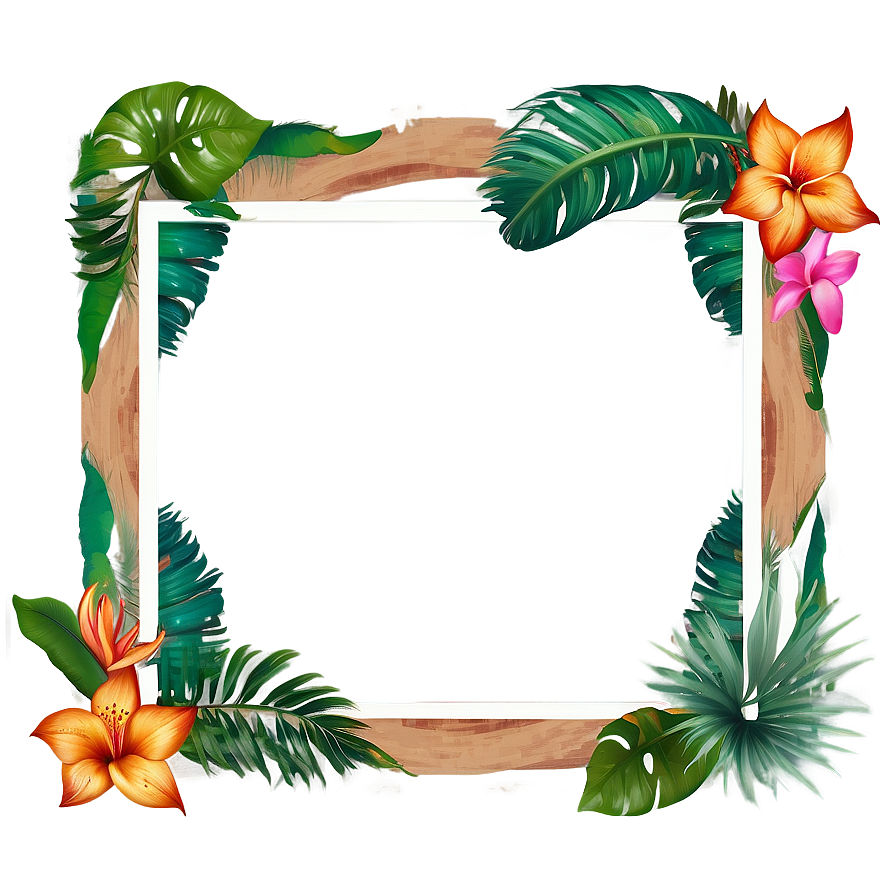 Tropical Retreat Frame Png Kmq38