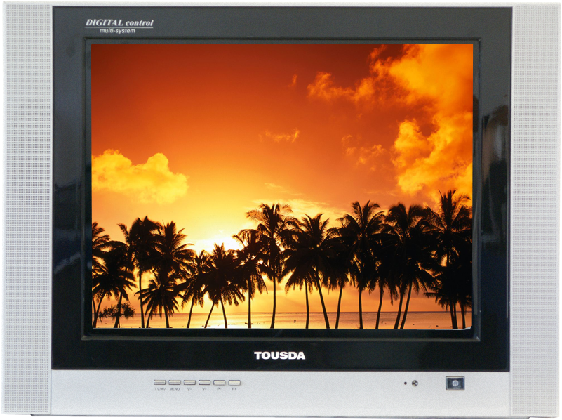 Tropical Sunset C R T Monitor Display