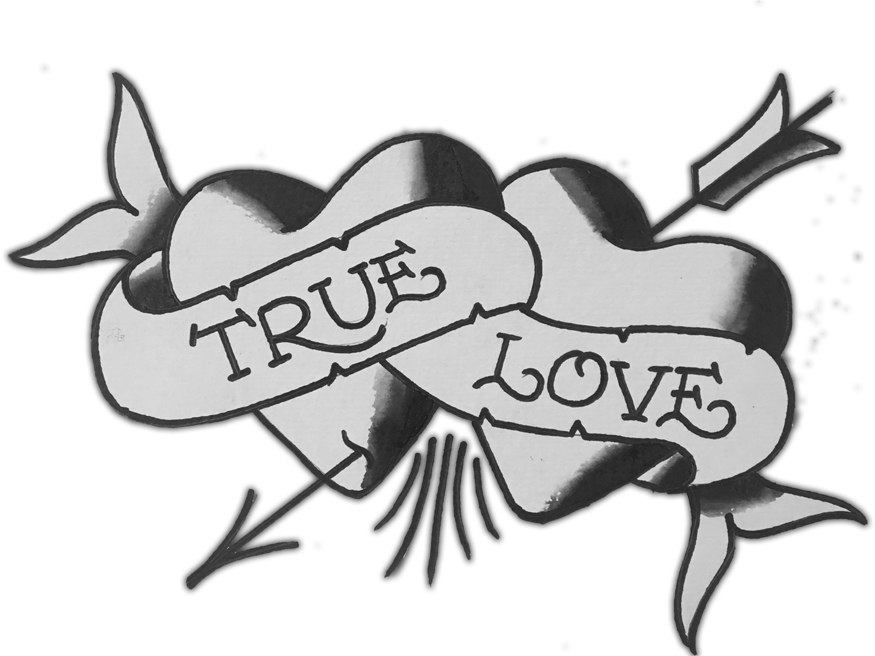 True Love Heart Tattoo Design