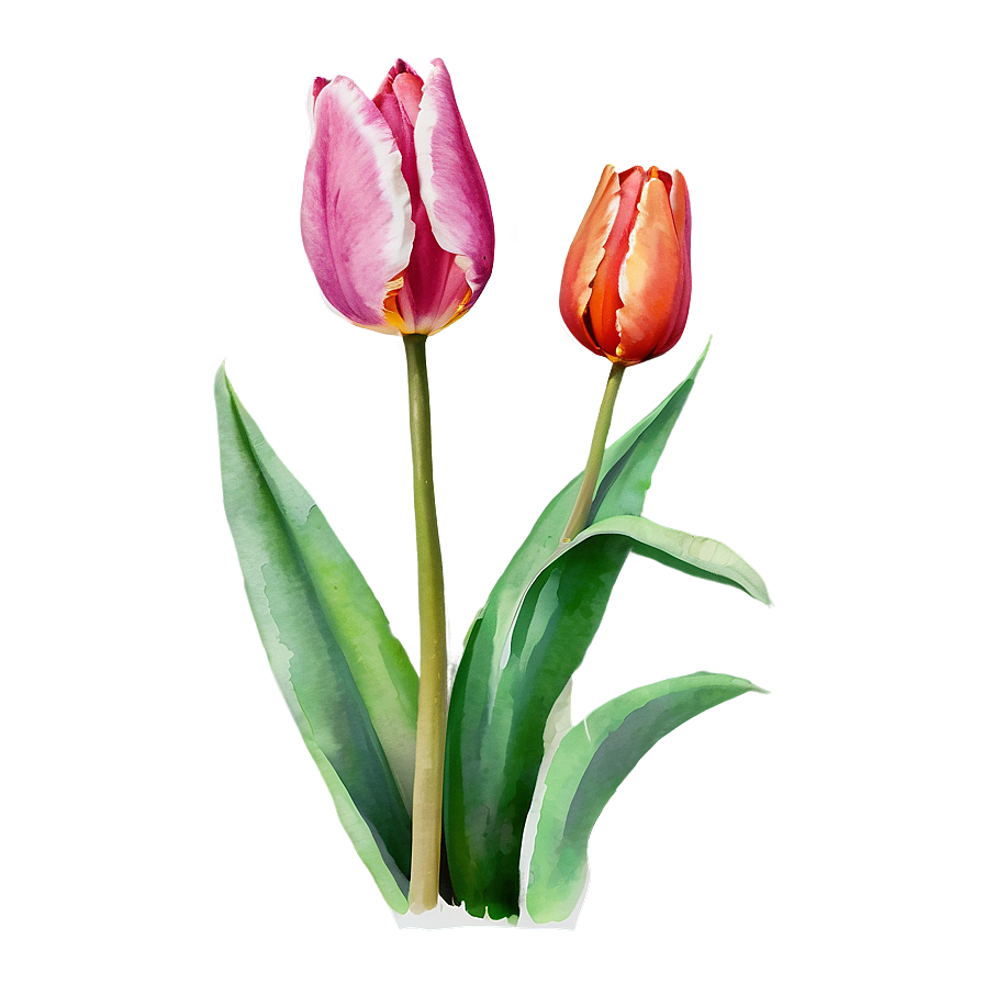 Tulip Watercolor Png Dqc52