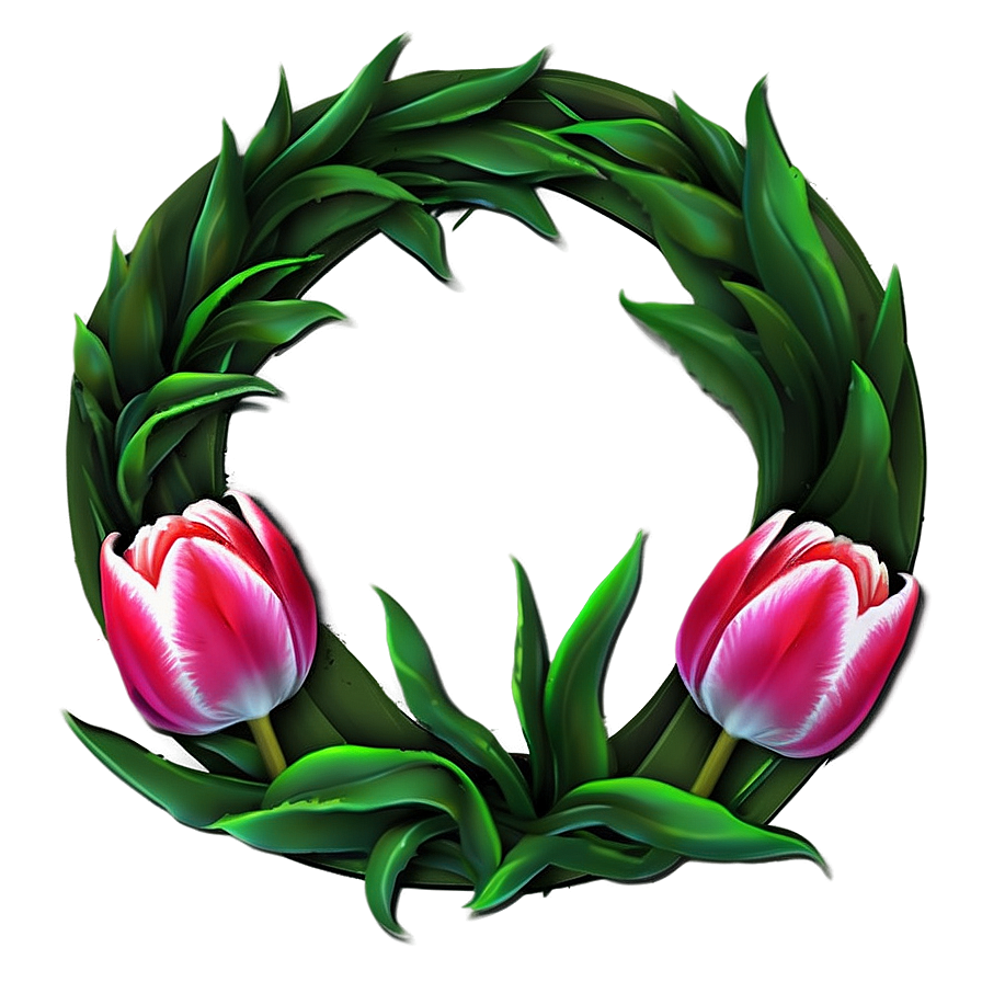 Tulip Wreath Png 05212024