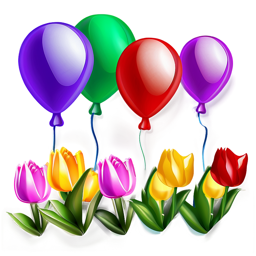 Tulips And Balloons Png 38