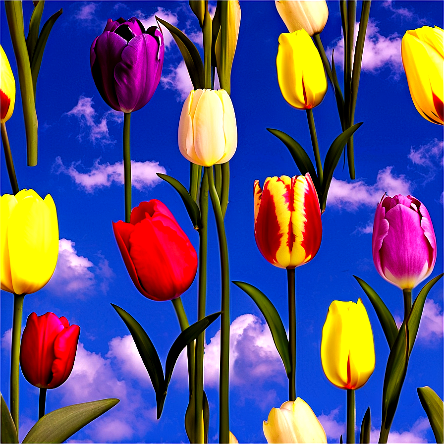 Tulips And Sky Png 05242024
