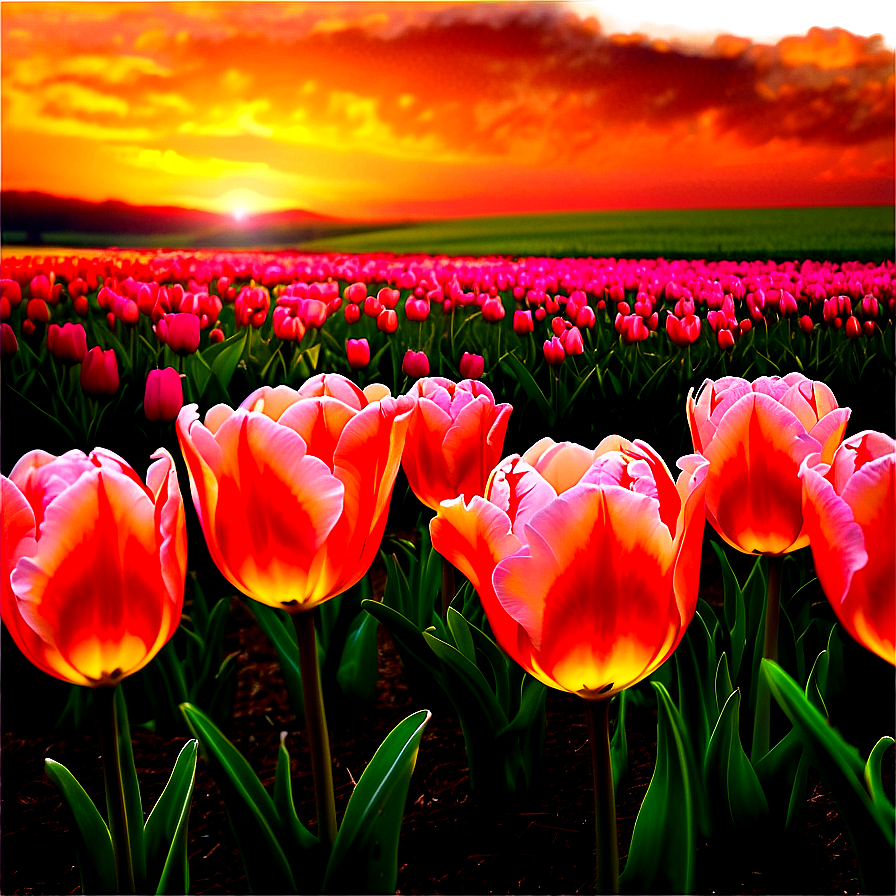 Tulips At Sunset Png 47