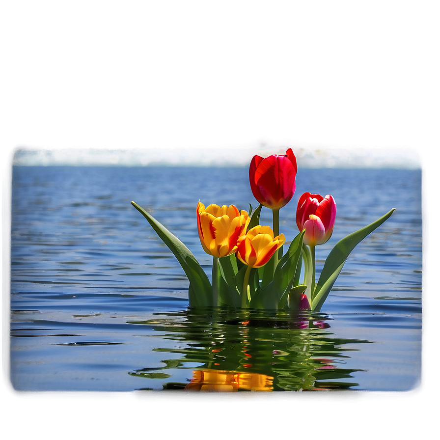 Tulips By The Water Png 21
