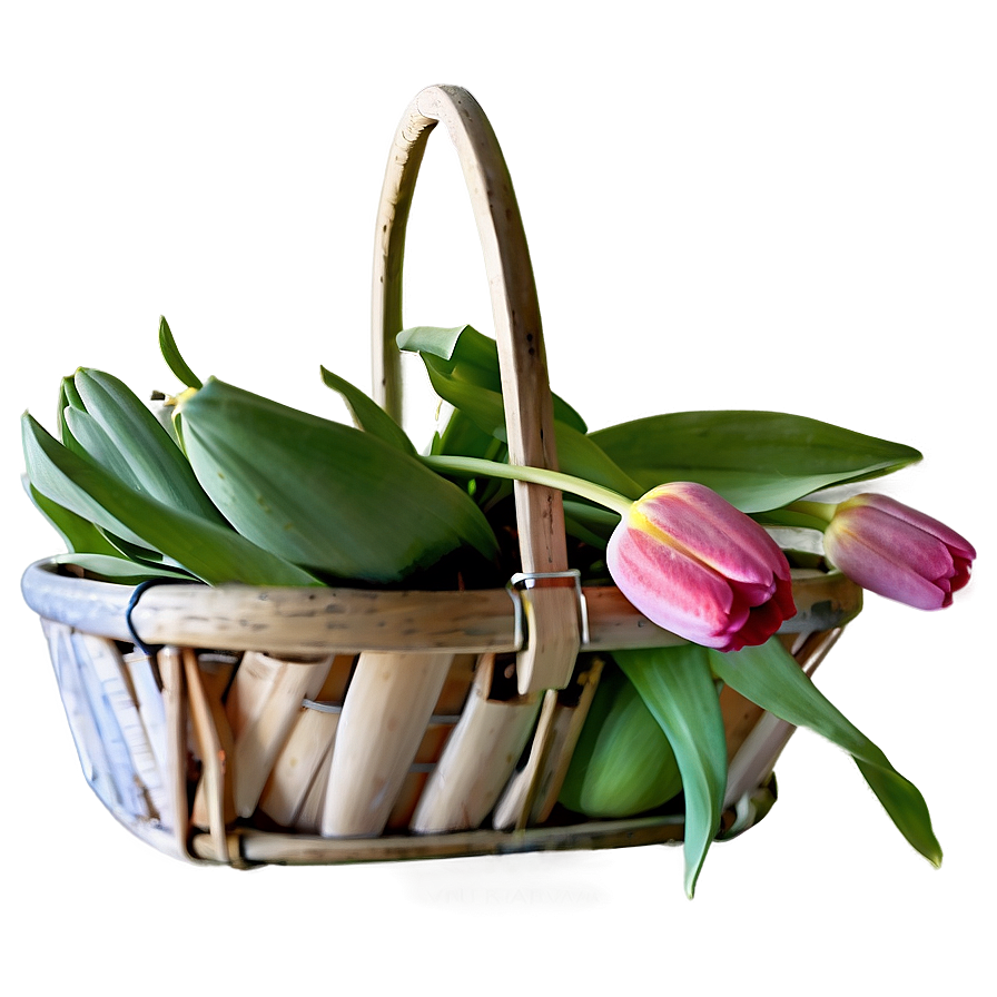 Tulips In Basket Png 92