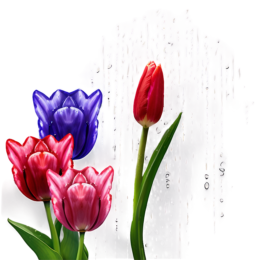 Tulips In The Rain Png Exb67
