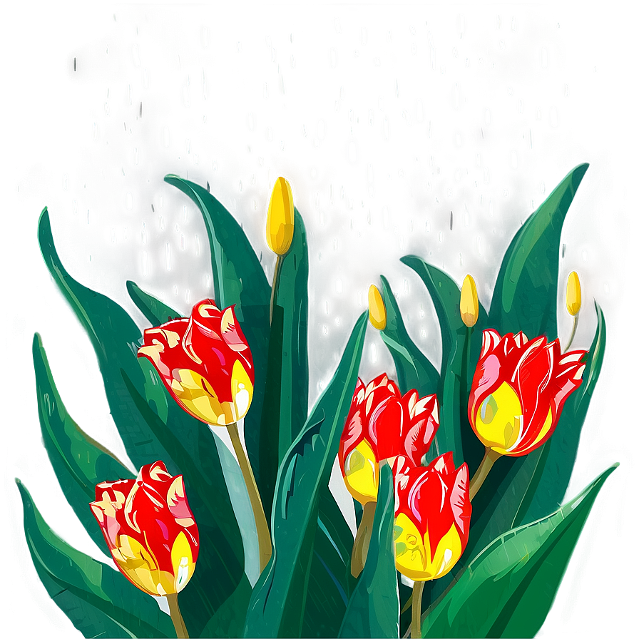 Tulips In The Rain Png Qlu