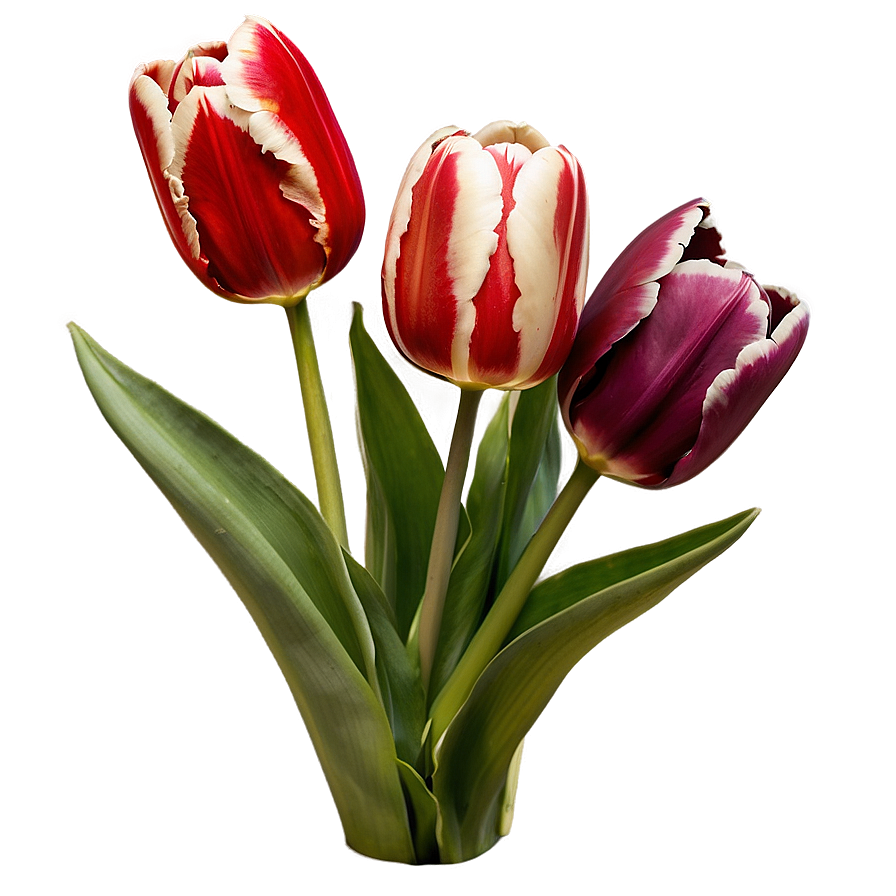Tulips On White Background Png Faj