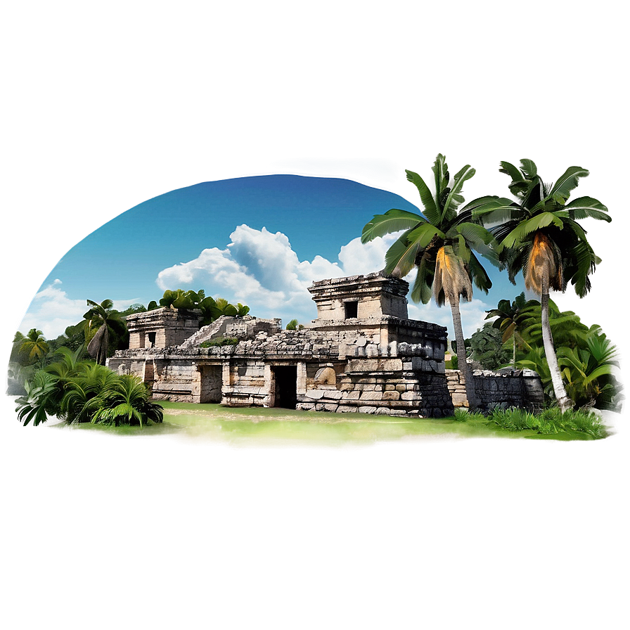 Tulum Ruins Mexico Png Pro