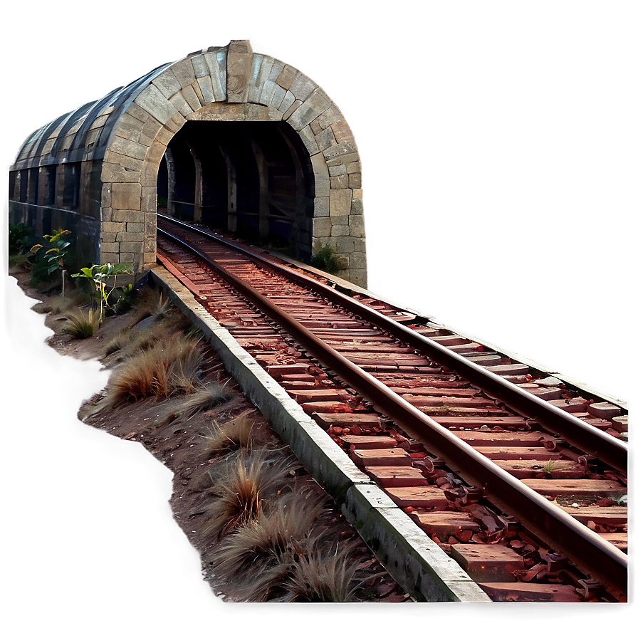 Tunnels And Railroad Tracks Png Qcj32