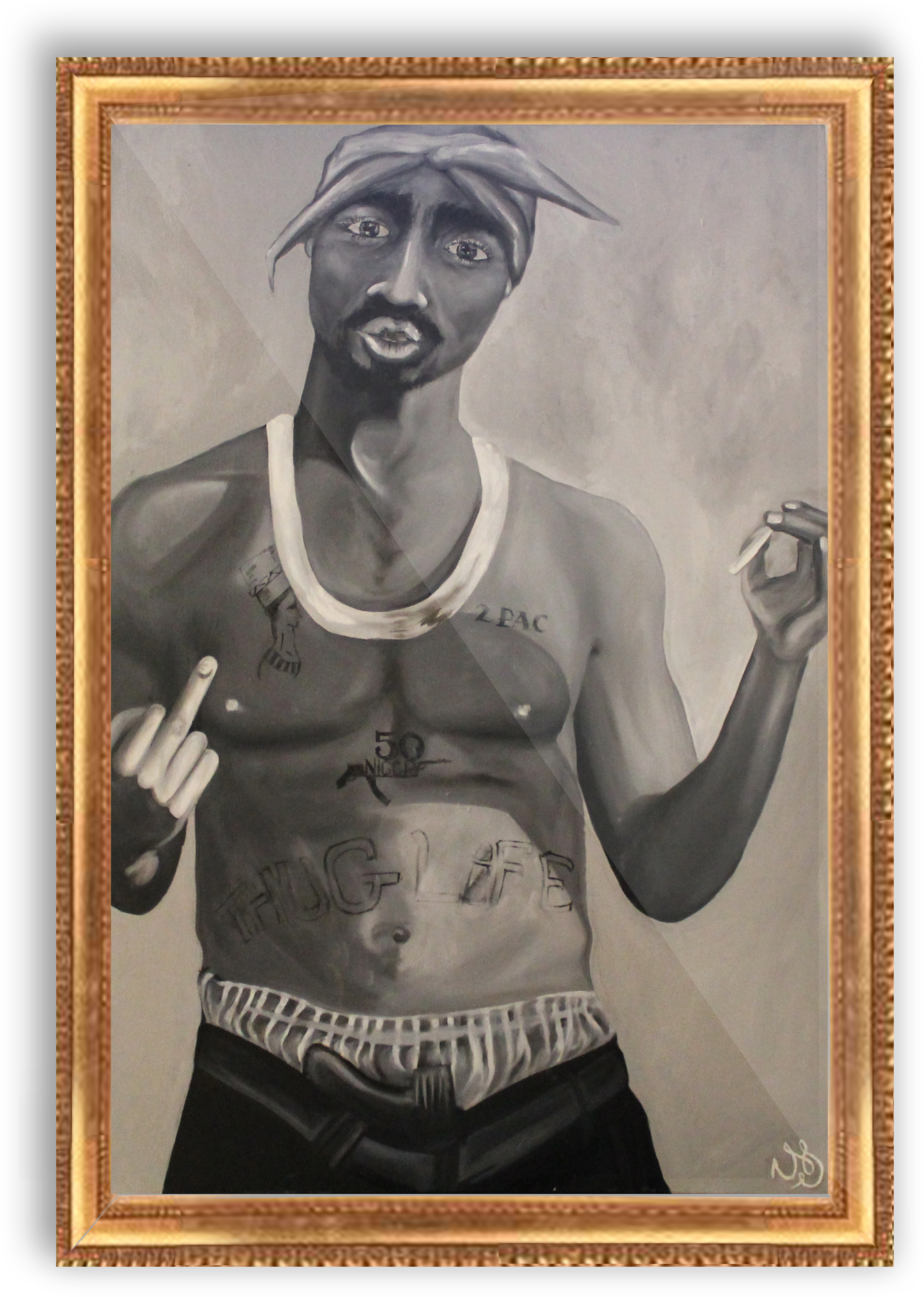 Tupac Shakur Portrait Painting