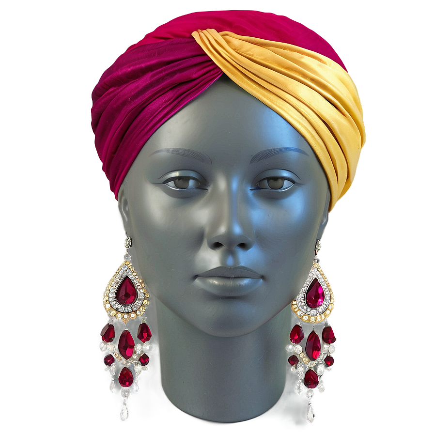 Turban With Jewel Accessories Png 47