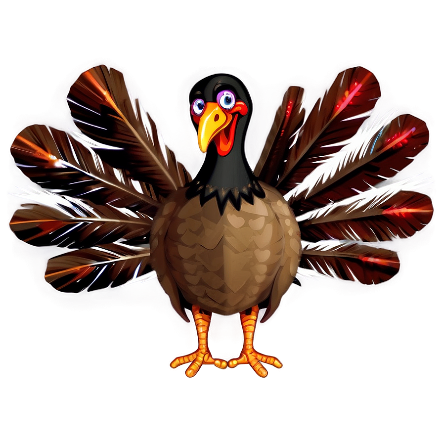 Turkey With Feathers Png 05032024