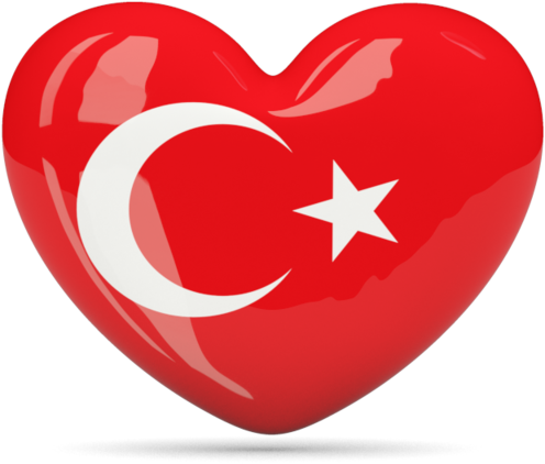 Turkish Flag Heart Icon