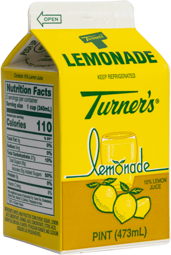 Turners Lemonade Carton Pint Size