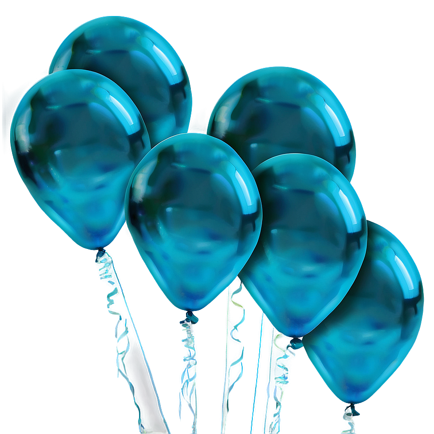 Turquoise Blue Balloons Png 6