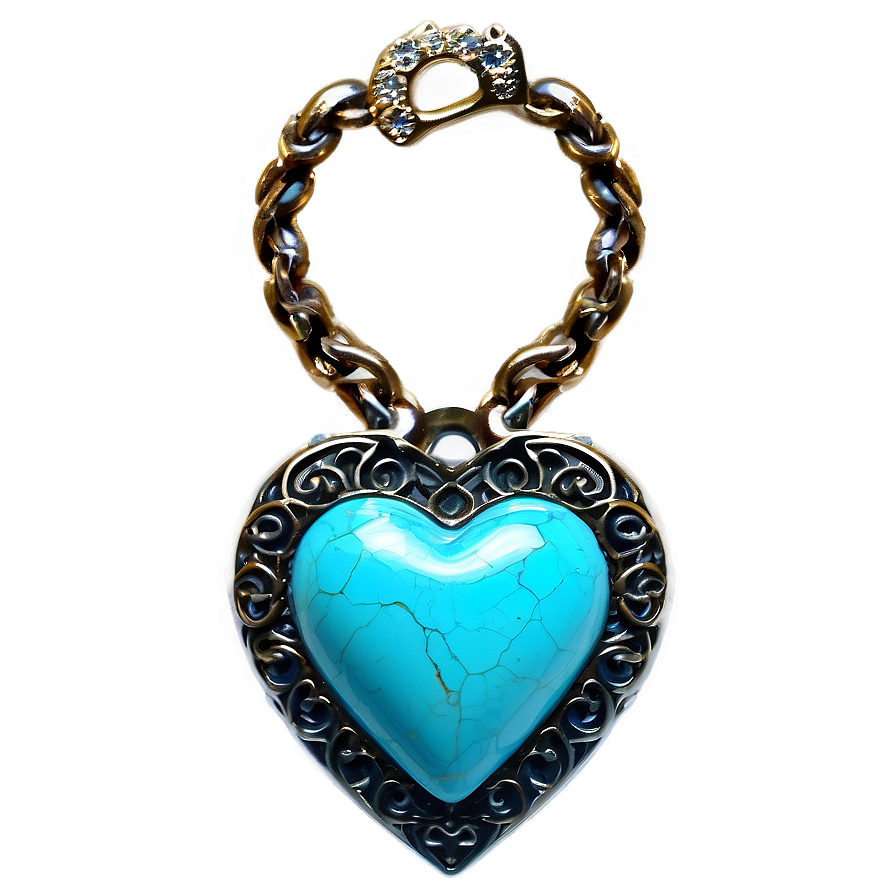 Turquoise Blue Heart Png 06272024