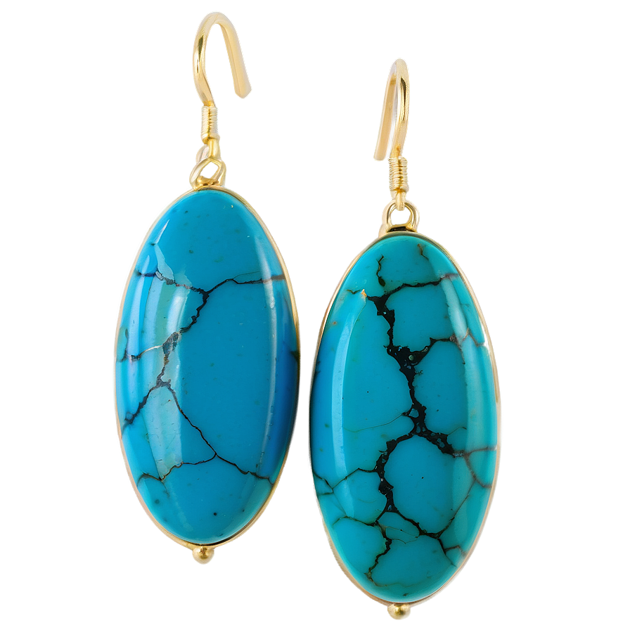 Turquoise Stone Earring Png Fic