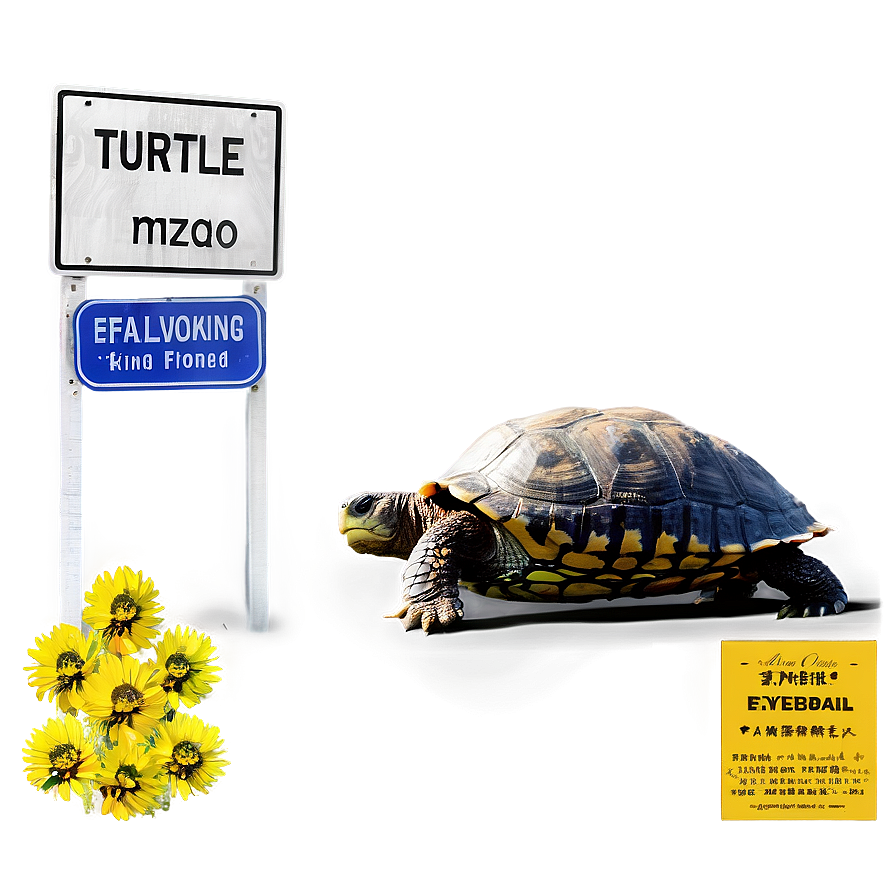 Turtle Crossing Road Sign Png Xfl90