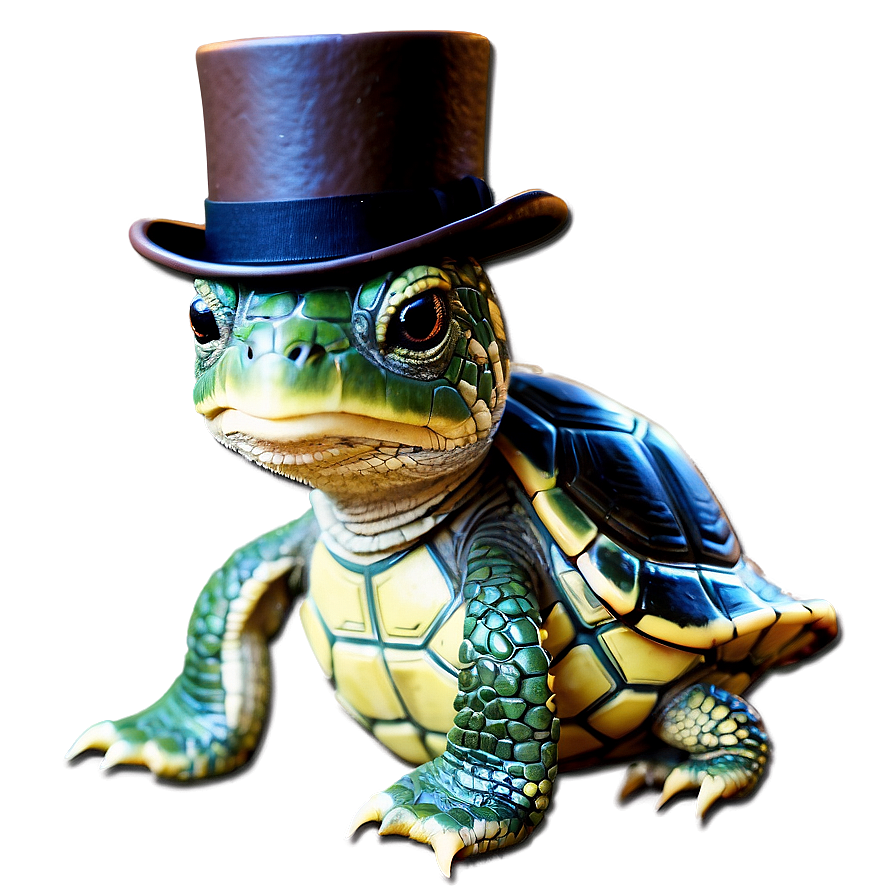 Turtle In A Top Hat Png Kun