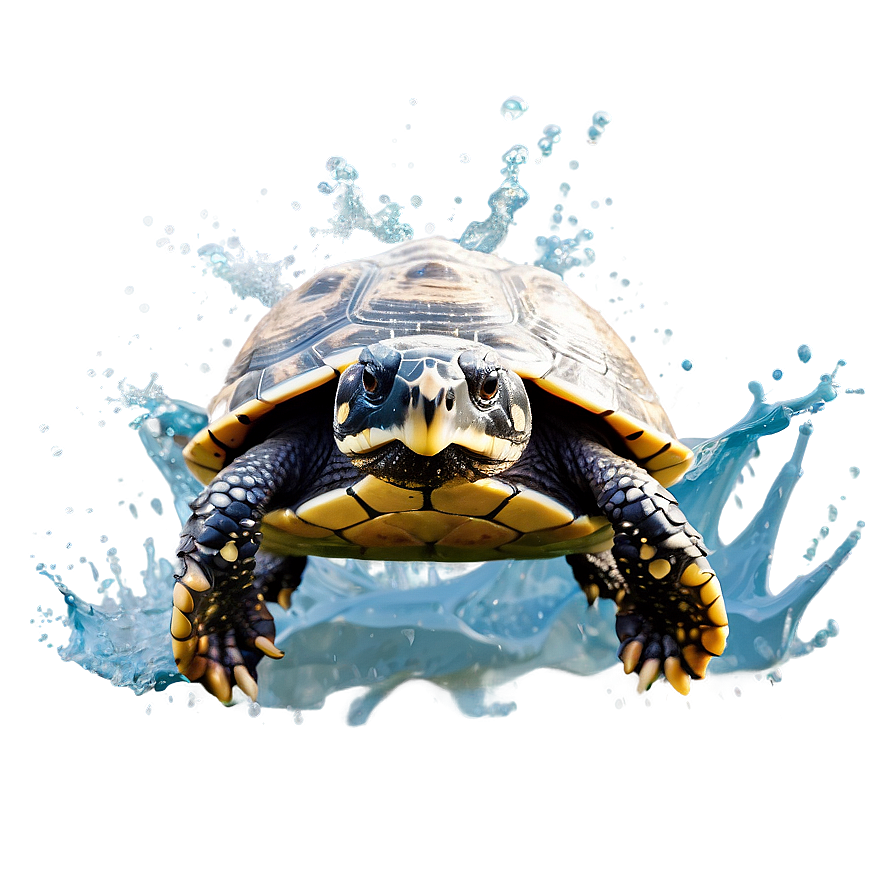 Turtle Making A Splash Png Osd94