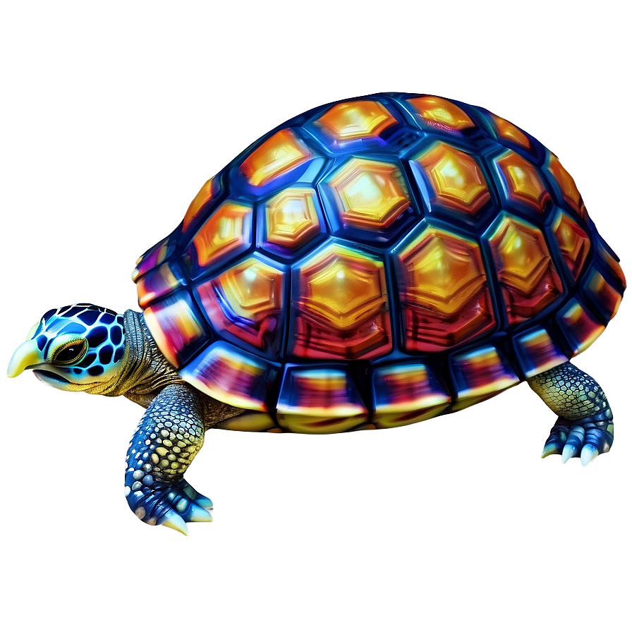 Turtle With Detailed Shell Pattern Png Mcn65