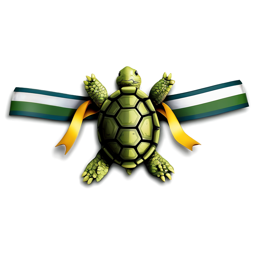 Turtle With Earth Day Ribbon Png Ewm