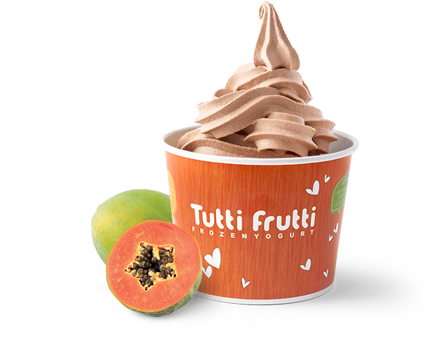 Tutti Frutti Frozen Yogurtwith Papaya