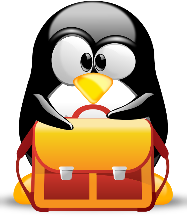 Tux Penguinwith Briefcase