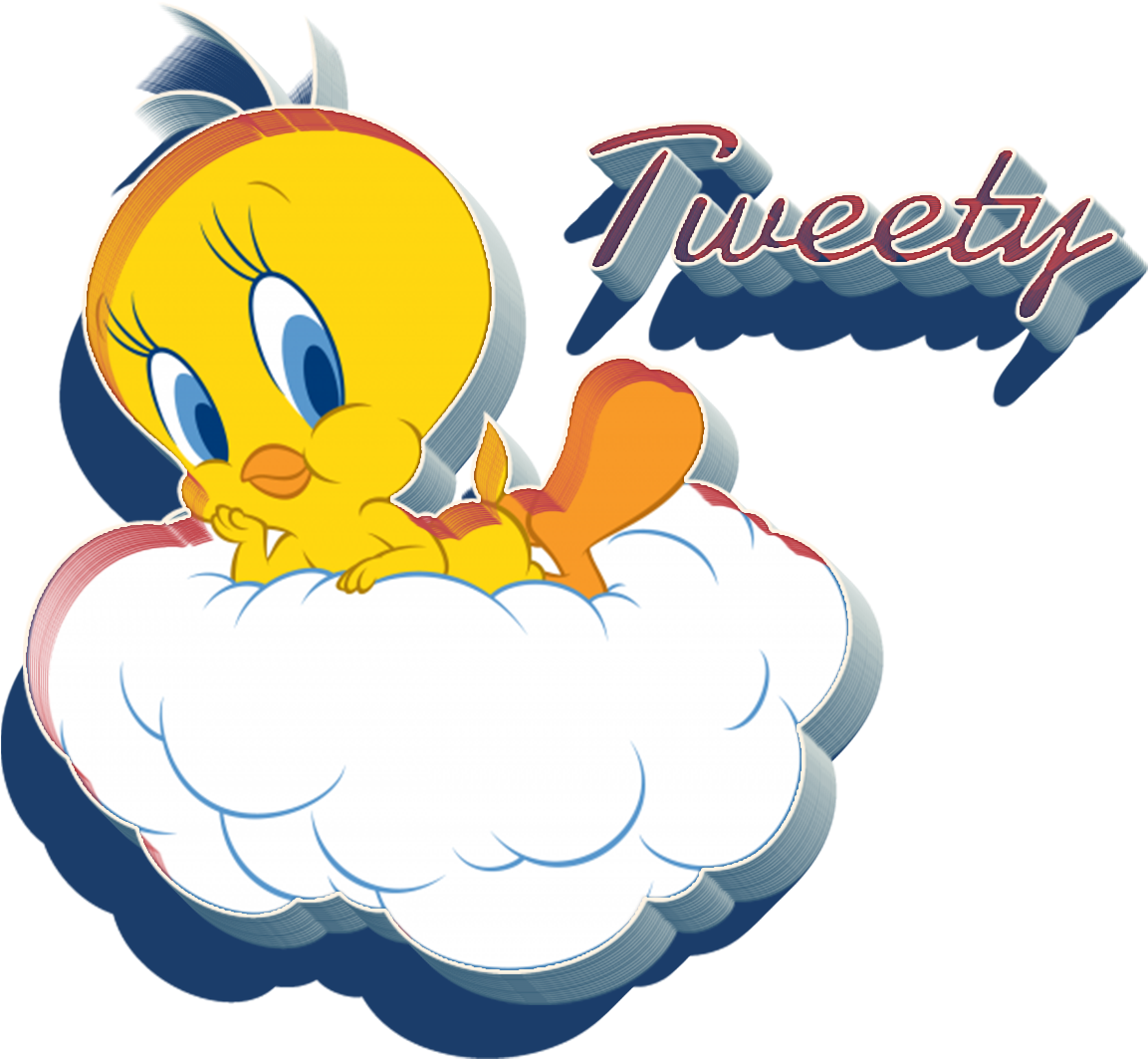 Tweety Bird On Cloud