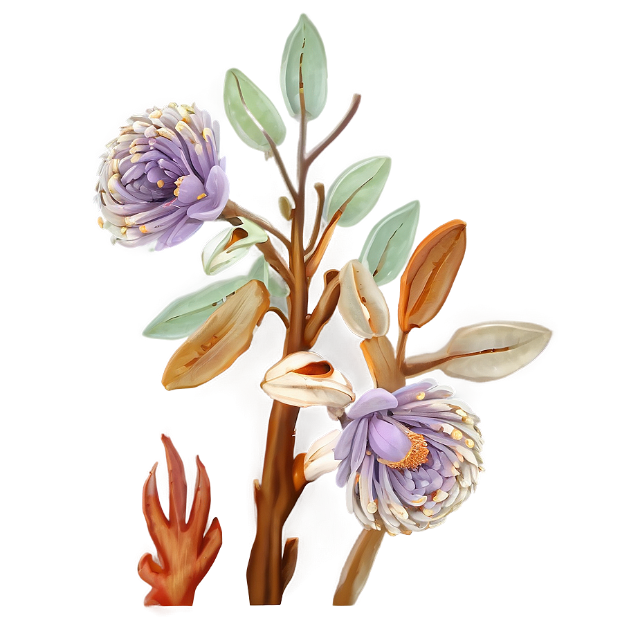 Twilight Autumn Blooms Png Eod