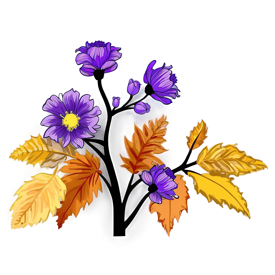 Twilight Autumn Blooms Png Nle