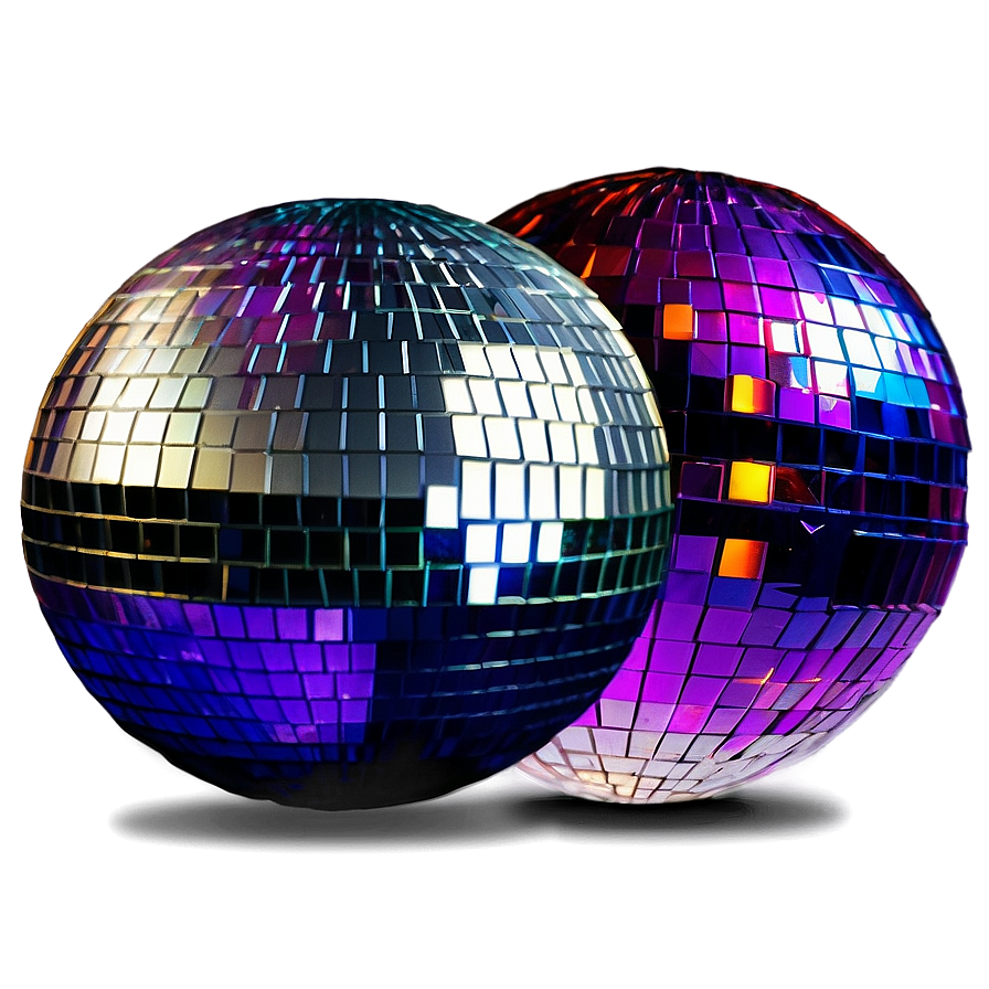 Twin Disco Balls Colorful Reflections