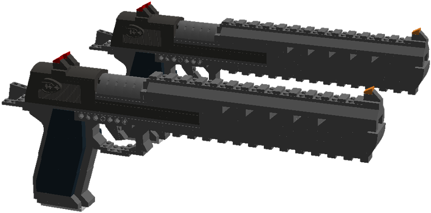 Twin Submachine Guns3 D Model