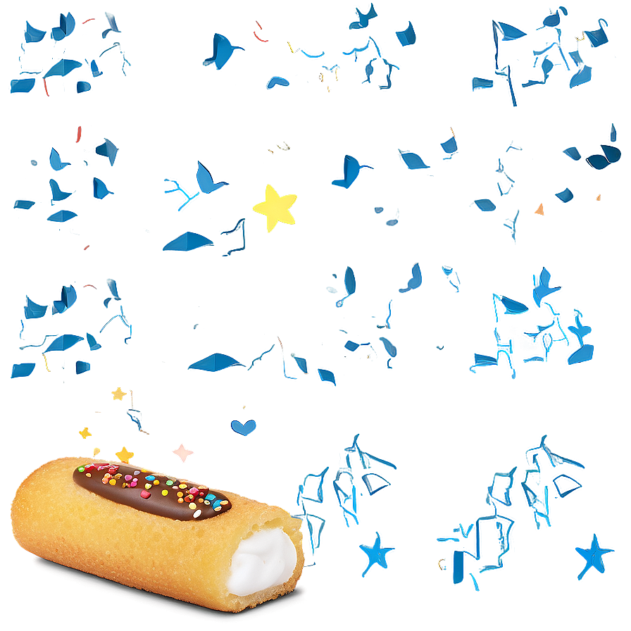 Twinkiewith Sprinklesand Abstract Blue Background