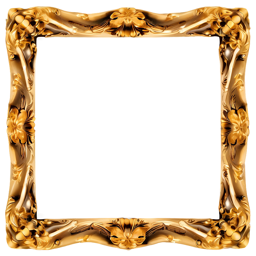 Twinkling Gold Frame Png Vip