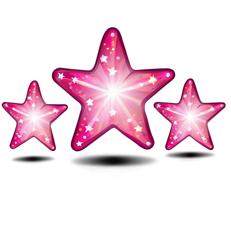 Twinkling Pink Stars Png Pha48