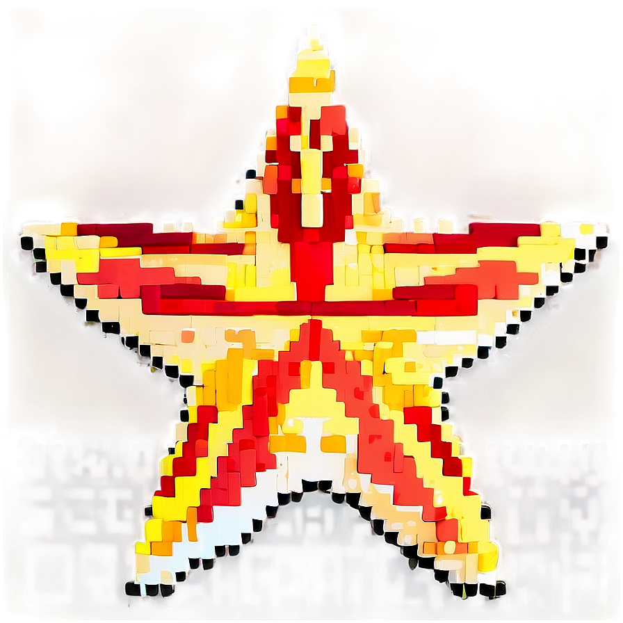 Twinkling Pixel Star Concept Png Uyx93