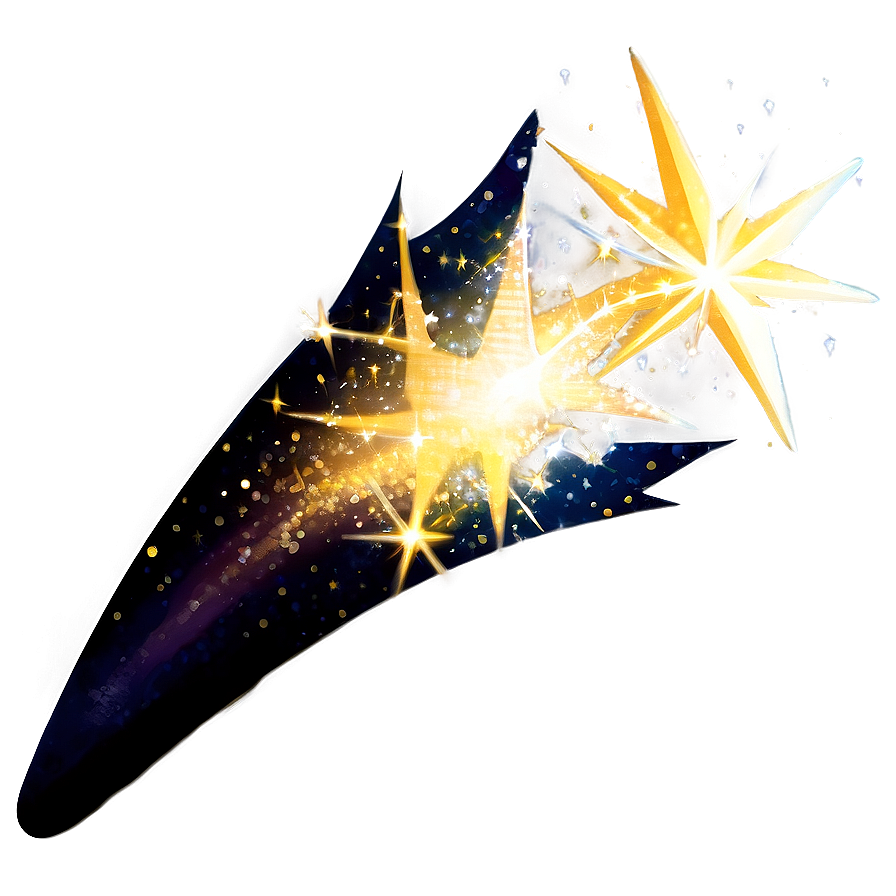 Twinkling Shooting Star Sparkle Png Acn