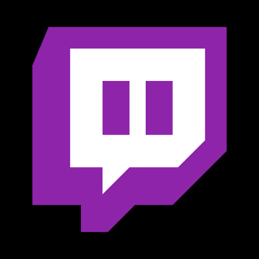 Twitch Logo Purpleand White