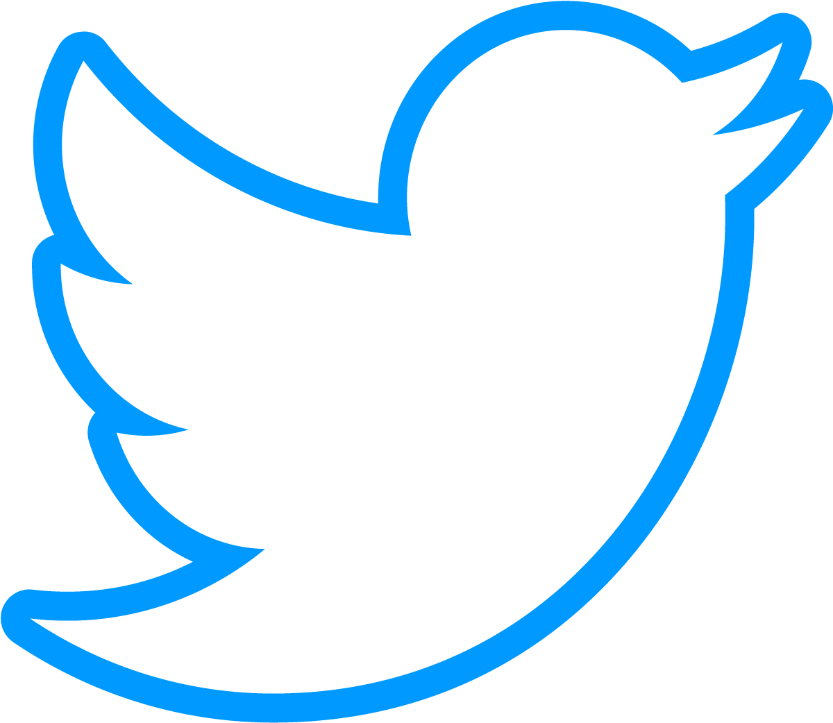 Twitter Logo Blue Bird Silhouette