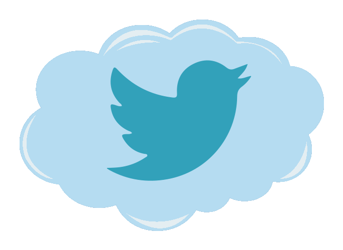 Twitter Logo Cloud Illustration