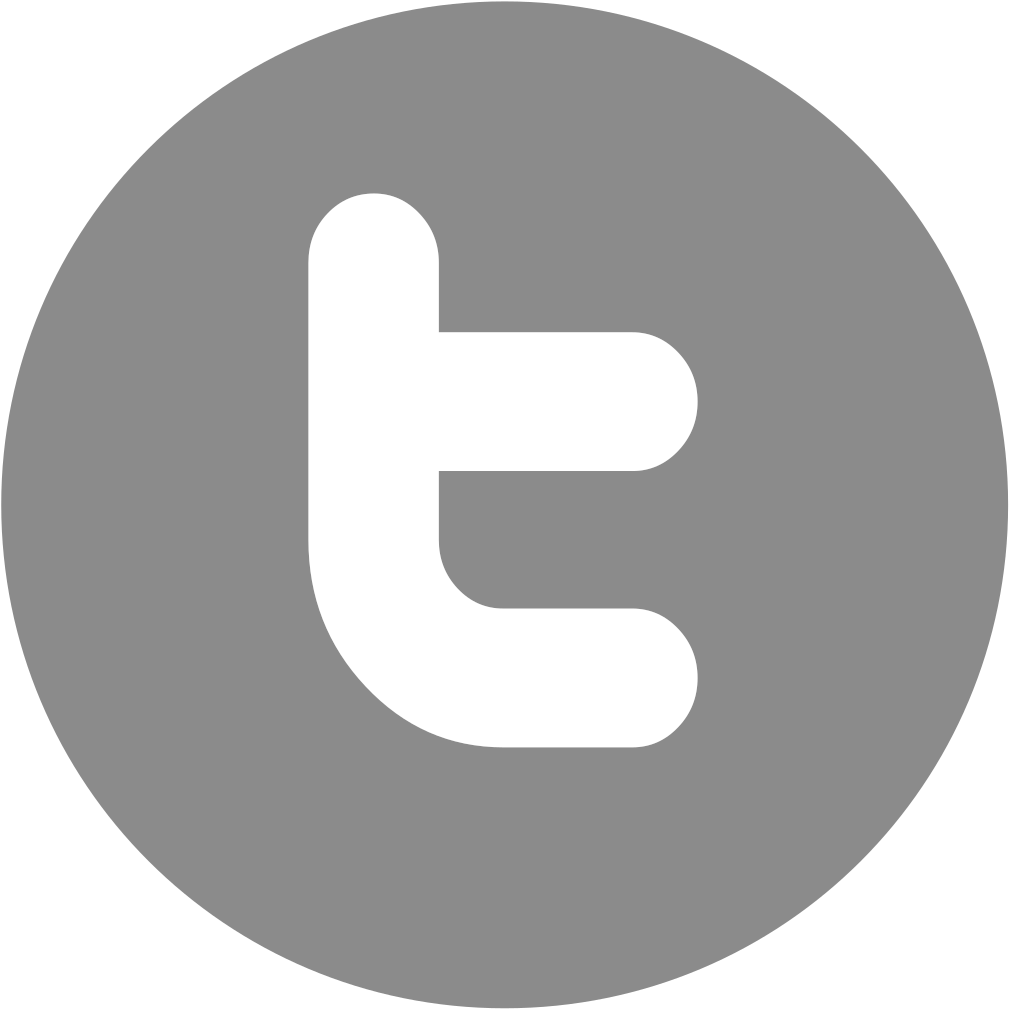 Twitter Logo Gray Background