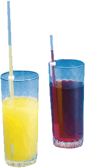 Two Glasses With Straws