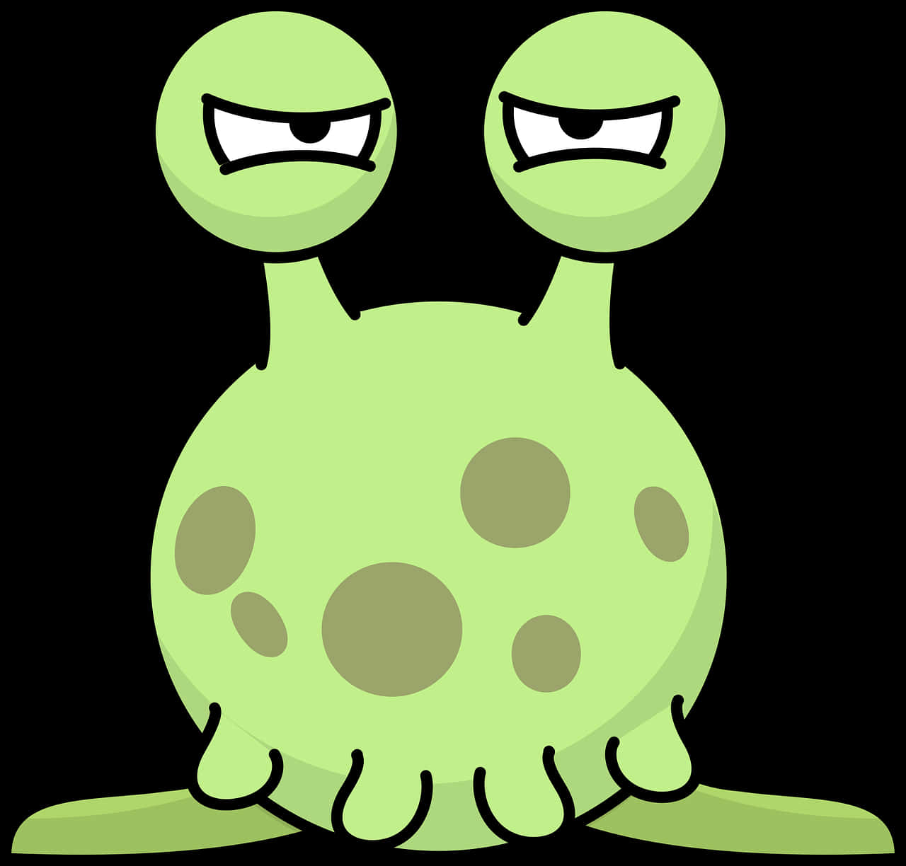 Two Headed Cartoon Alien