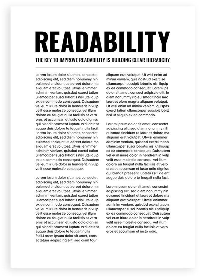 Typography Readability Hierarchy