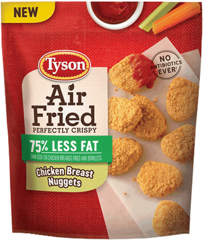 Tyson Air Fried Chicken Nuggets Packaging