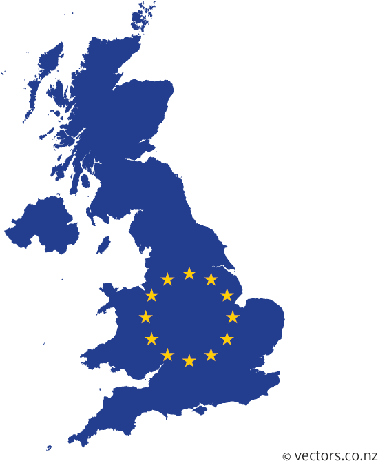 U K E U Flag Overlay Map