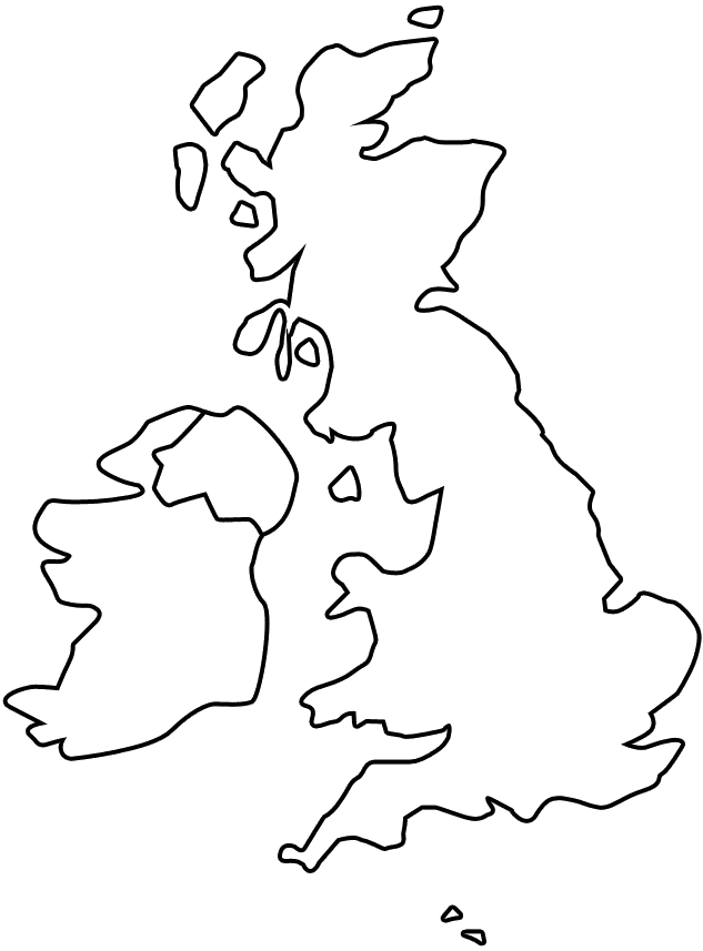 U K Outline Map